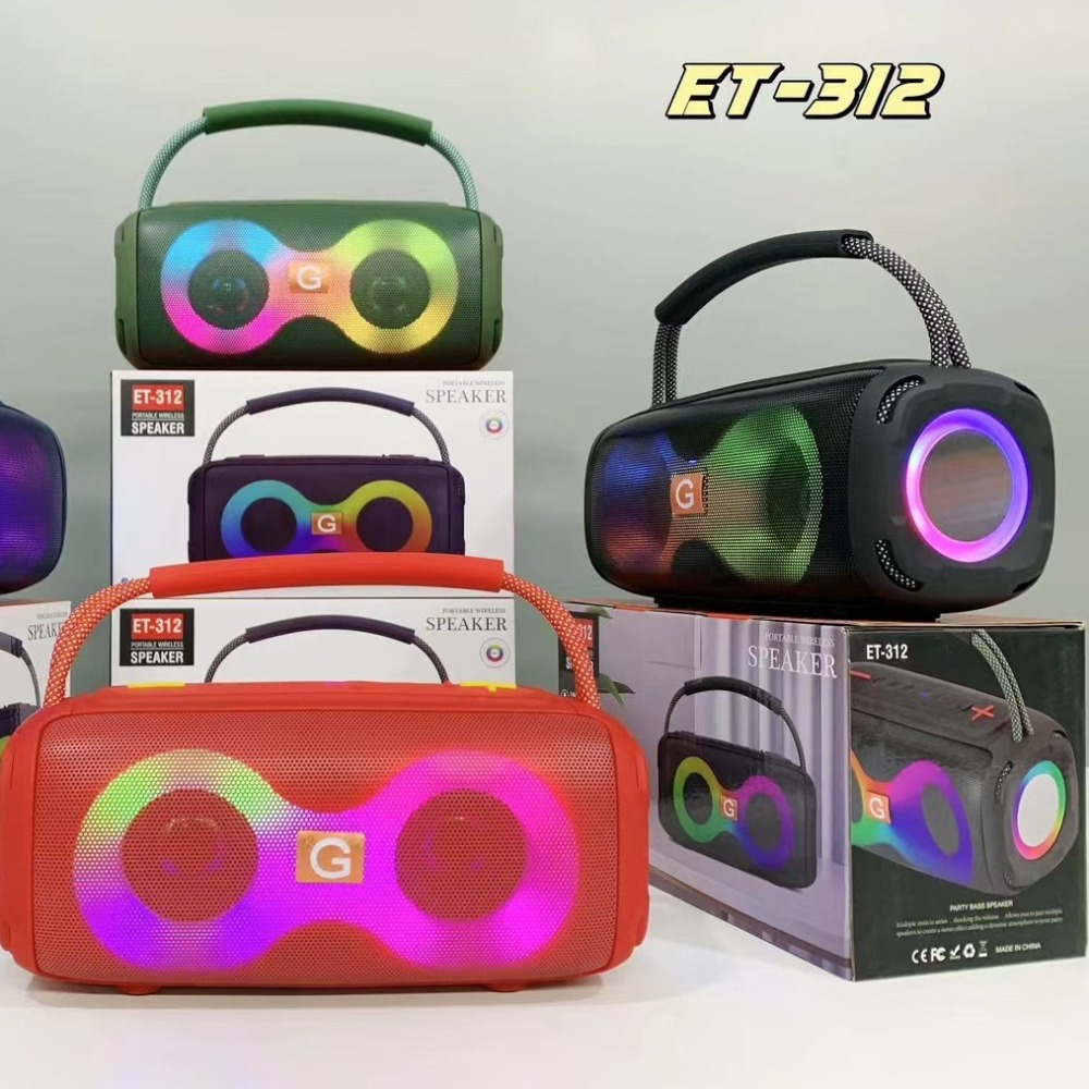 Audio Music Spotify - Speaker Bluetooth ET-312 Portabel dengan Subwoofer,